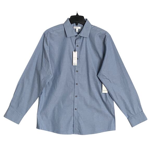 Bar III Men's Medium Button-Up Dress Shirt Slim Fit Stretch Light Indigo NEW - Picture 2 of 12